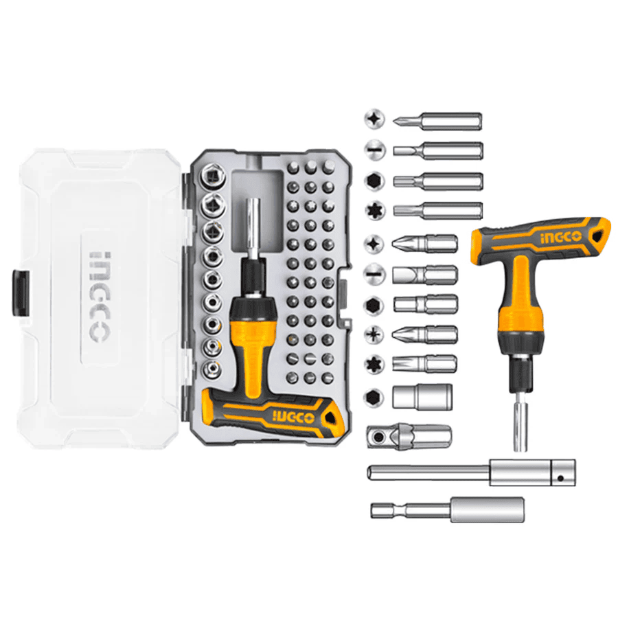 INGCO 47 Pcs T-Handle Wrench Screwdriver Set HKSDB0478