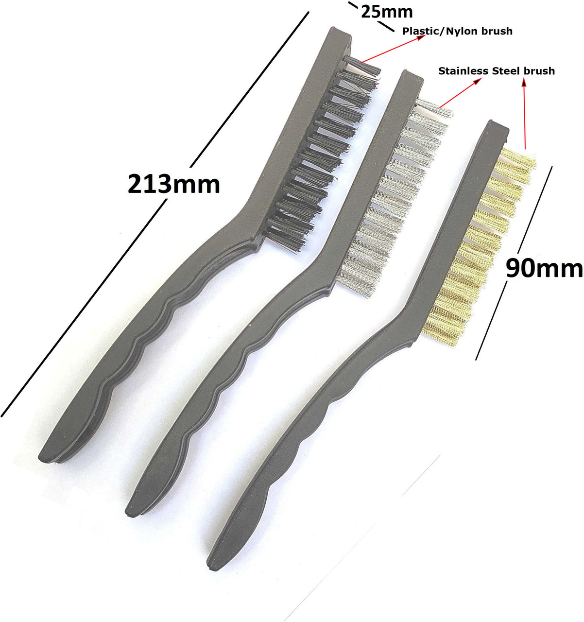 Jon Bhandari 3Pcs Wire Brush 9" Set  JB-B-020